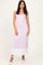 Light Pink Ribbed Colorblock Sleeveless Maxi Dress