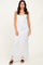 Ivory Sleeveless Lace Square Neck Maxi Dress