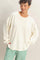 Cream Oversized Cutout Back Sweatshirt