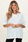 Light Blue Oversized Striped Maternity Short Sleeve Top