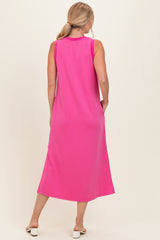 Fuchsia Sleeveless Midi Dress