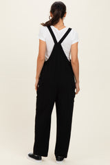 Black Straight Leg Adjustable Overalls
