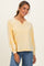 Cream Yellow Mineral Wash Exposed Seam Top
