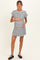 Black Textured Stripe Knit Maternity T-Shirt Dress