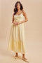 Lemon Lace Accent Maxi Dress