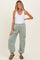 Sage Ruffle Waist Burnout Maternity Jogger Pants