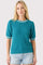 Light Teal Waffle Knit Sweater Top