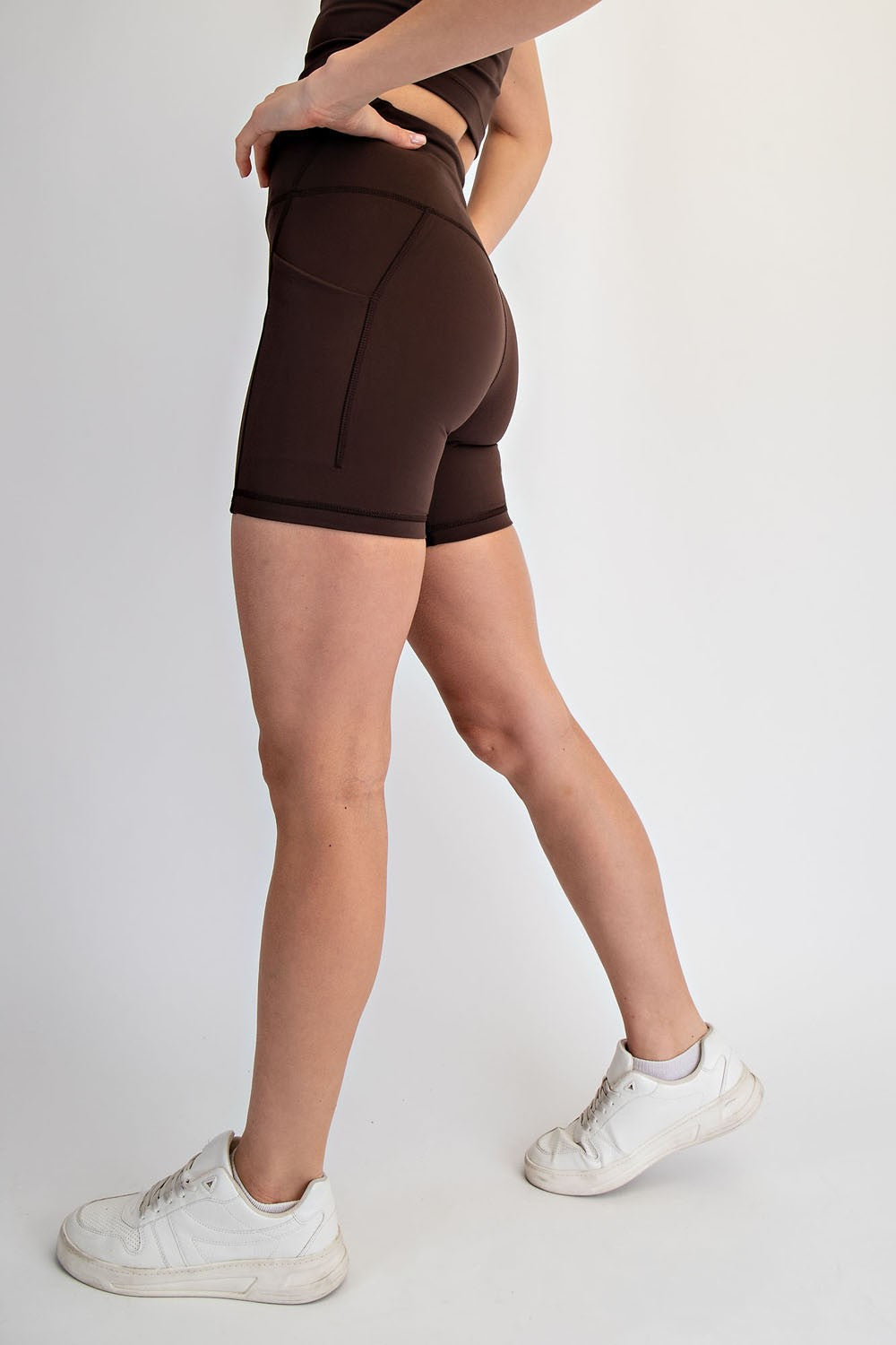 Espresso Pocket 6" Biker Shorts