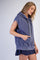 Navy Mineral Wash Sleeveless Hoodie