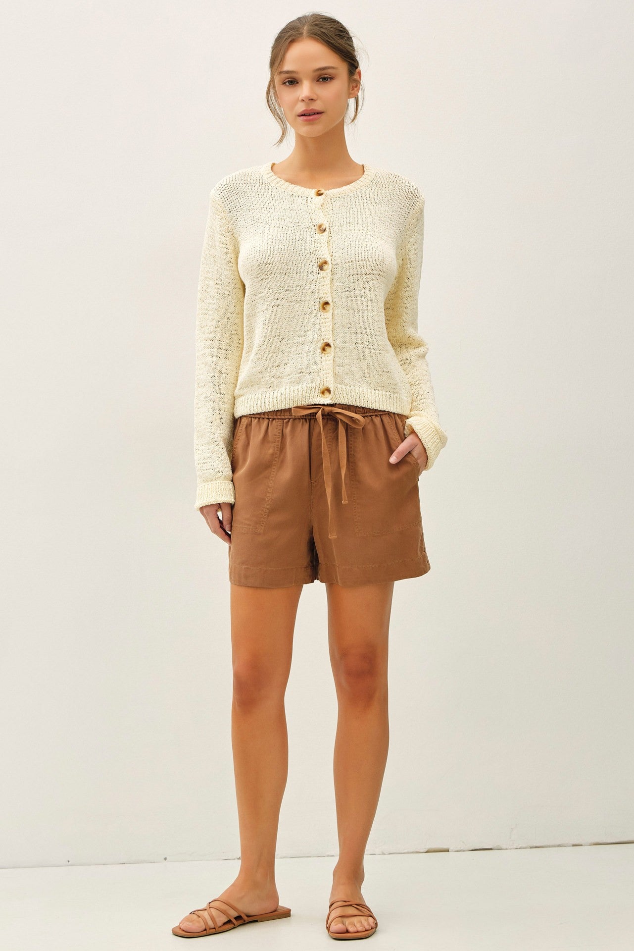 Brown Pull On Short