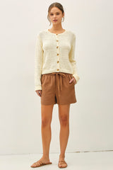 Brown Pull On Short