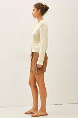 Brown Pull On Short