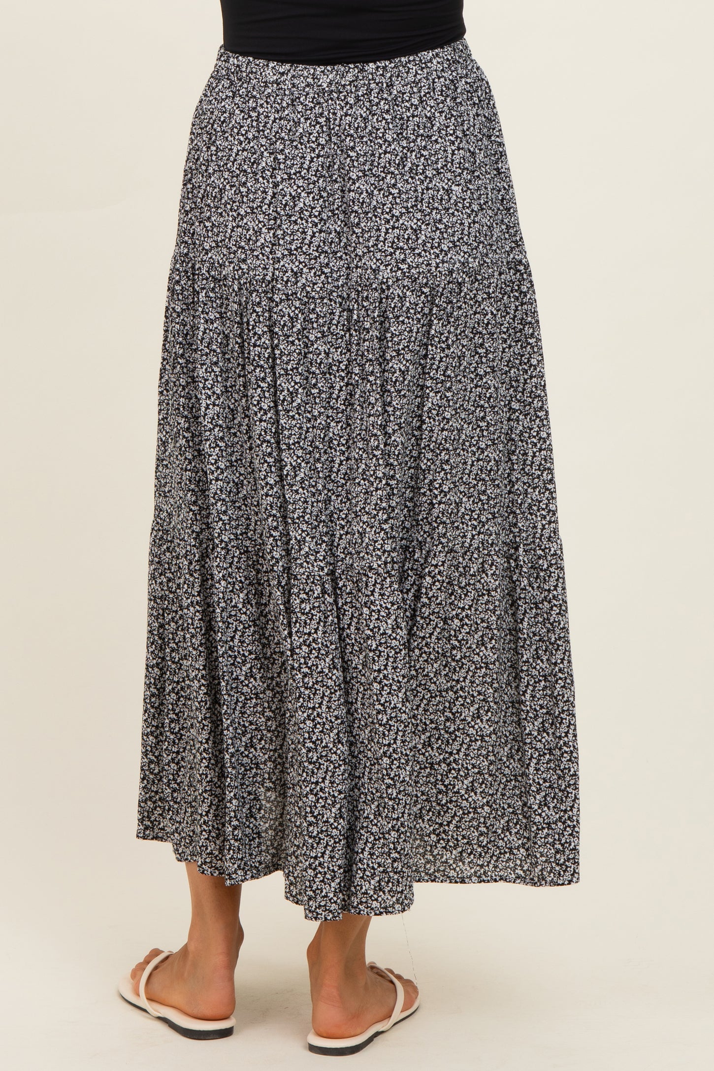 Black Floral Maxi Skirt