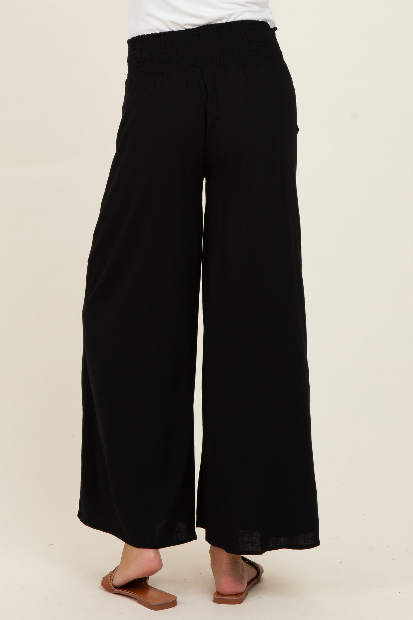 Black Maternity Wide Leg Pant