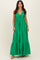 Green Cutout Halter Neck Maxi Dress