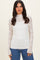 Ivory High Neck Fitted Sheer Lace Top