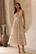 White Floral Shoulder Tie Deep V-Neck Tiered Maxi Dress