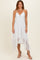 Ivory Twist Front Lace Maxi Dress