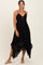 Black Twist Front Lace Maxi Dress