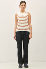 Terracotta Striped Knit Tank