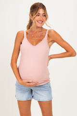Light Wash Classic Maternity Denim Shorts