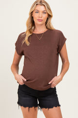 Black Distressed Frayed Hem Maternity Denim Shorts