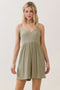 Sage Ribbed Knit Babydoll Romper