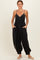 Ash Black Mineral Wash Sleeveless V-Neck Jumpsuit