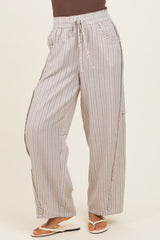 Coconut Washed Striped Pants