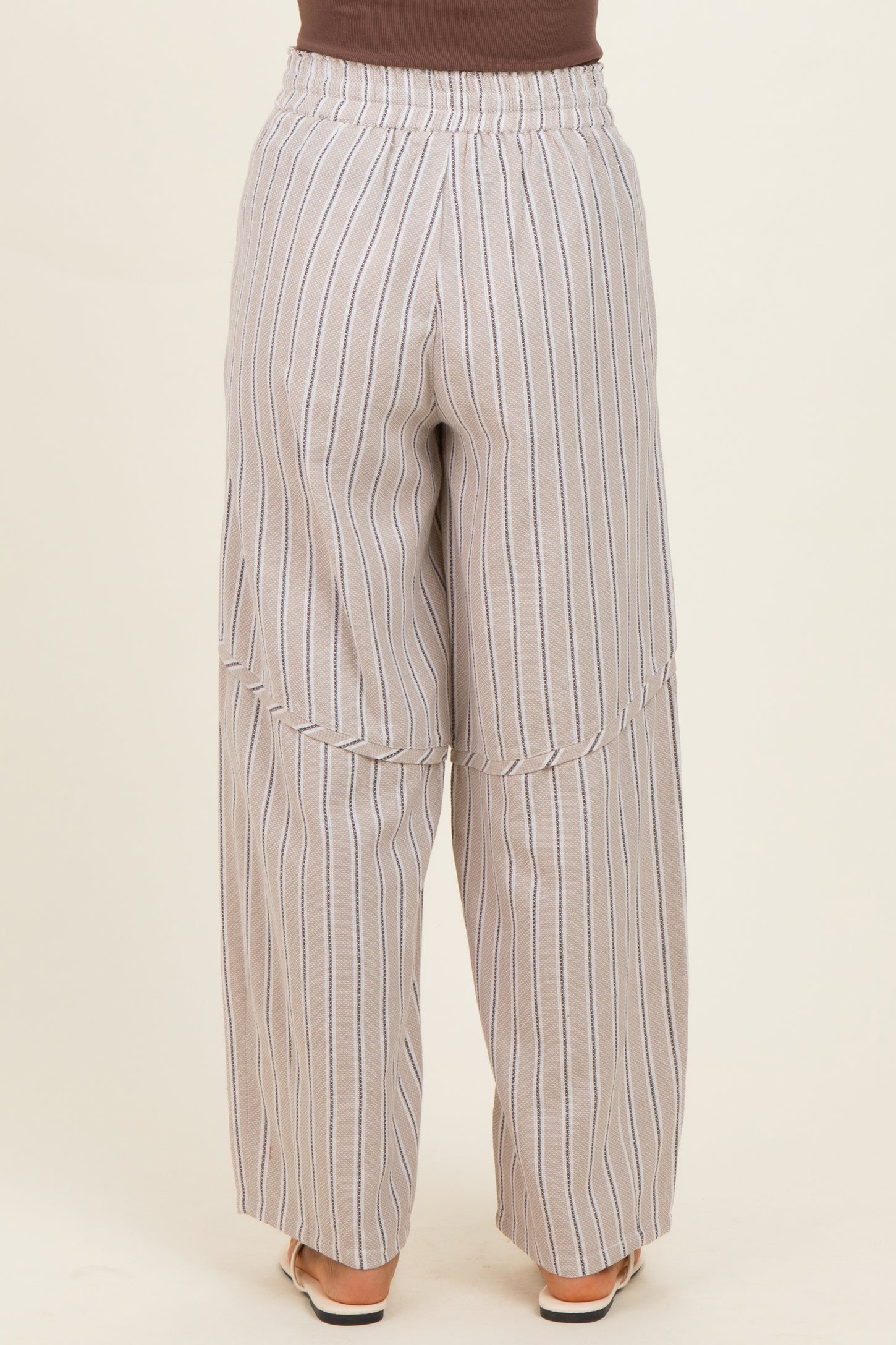 Coconut Washed Striped Pants