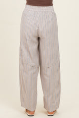 Coconut Washed Striped Pants
