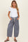 Navy Striped Relaxed Fit Maternity Pants