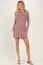 Pink Stripe Long Sleeve Dress