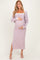 Light Pink/ White Color Block Sleeveless Fitted Dress Maternity Cardigan Set