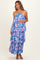 Pink Floral Flowy Tiered Maternity Maxi Dress