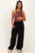 Black Tie Hem Maternity Pants