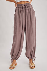 Mushroom Tie Hem Pants