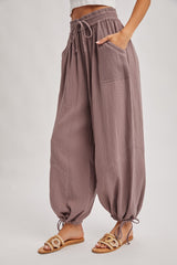 Mushroom Tie Hem Pants