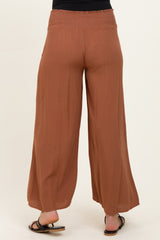 Nutshell Smocked Waistband Wide Leg Maternity Pants