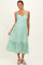 Mint Green Floral Ruffle Strap Button Down Maternity Dress