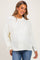 Ivory Waffle Knit Side Slit Maternity Sweater