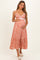 Creamsicle Floral V-Neck Lace Trim Maternity Maxi Dress