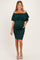 Hunter Green Off Shoulder Ruched Maternity Dress