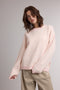 Ballet Pink Brushed Knit Striped Sweater