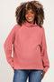 Ash Rose Waffle Knit Turtleneck Maternity Sweater
