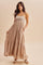 Beach Sand Embroidered Smocked Maxi Dress