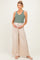 Natural Linen Wide Leg Maternity Pants