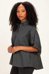 Pine Oversized Check Plaid Button Down Shirt