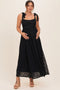 Black Sleeveless Lace Maternity Maxi Dress