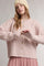 Mauve Pink Pointelle Knit Button Cardigan